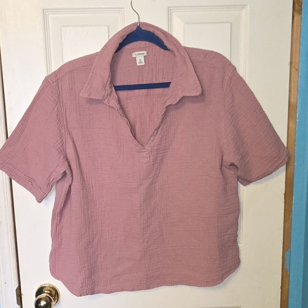L.L. Bean Women's Mauve Button Down Shirt
